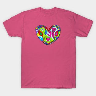 Multi rounded heart T-Shirt